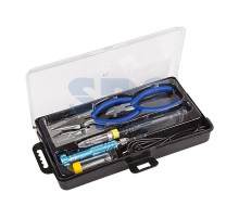 Набор для пайки (USB-паяльник 8Вт, кусачки, тонкогубцы, подставка, припой, отвертка) REXANT