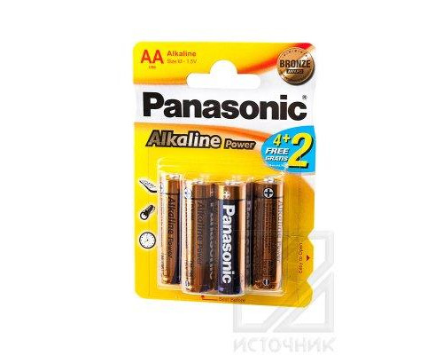 Panasonic Alkaline Power LR6APB/6BP 4+2F LR6 4+2 шт BL6