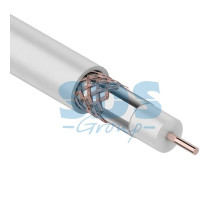 Кабель RG-6U+CU, (75%), 75 Ом, 305м., белый REXANT