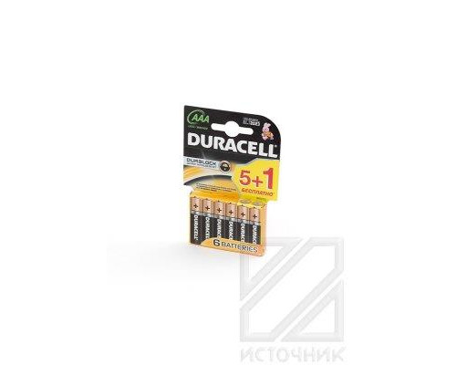 DURACELL LR03 5+1шт BL6