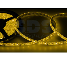 LED лента герметичная в силиконе, ширина 10 мм, IP65, SMD 5050, 60 диодов/метр, 12V, цвет светодиодов желтый