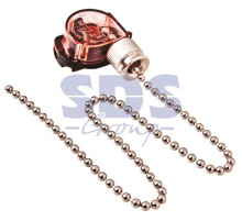 Выключатель для настенного светильника с цепочкой 270 мм, silver REXANT