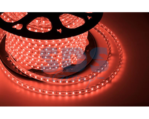 LED лента Neon-Night, герметичная в силиконовой оболочке, 220V, 10*7 мм, IP65, SMD 3528, 60 диодов/метр, цвет светодиодов красный, бухта 100 метров