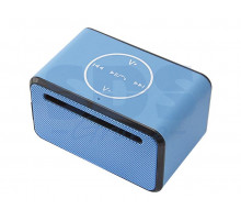 Акустическая колонка 2138 Bluetooth, microSD, USB-flash, AUX, FM-tuner голубая