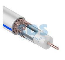 Кабель DG 113, Cu/Al/Cu, (75%), 75 Ом, 100м., белый REXANT
