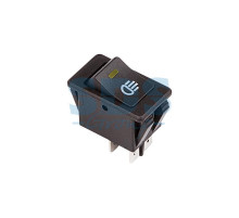 Выключатель клавишный 12V 35А (4с) ON-OFF с желтой подсветкой (ASW-17D)