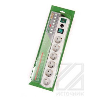 MOST REAL RG 5м 6 розеток, белый BL1