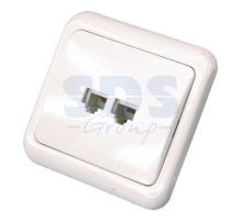 Телефонная розетка внутренняя - 2 6P-4C (2 порта) REXANT