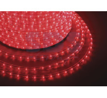 Дюралайт светодиодный, постоянное свечение(2W), красный, 220В, бухта 100м