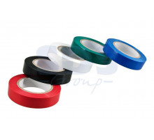 Изолента 15мм х 20м набор 5 шт. (черная, синяя, красная, белая, зеленая) REXANT