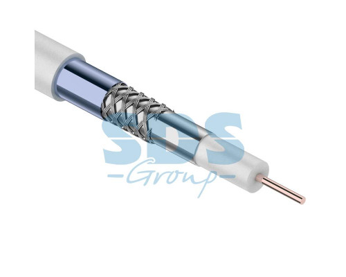 Кабель TS 703 J, Cu/Al/CuSn/APJ, (75%), 75 Ом, 100м., белый CAVEL