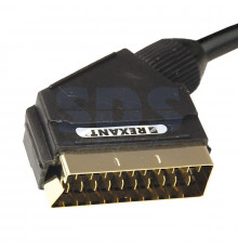 Шнур SCART Plug - SCART Plug 21pin 3М (GOLD) REXANT