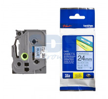 TZE551 ЛЕНТА 24MM ЧЕРНЫЙ НА СИНЕМ