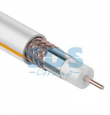 Кабель SAT 50 M, Cu/Al/Cu, (75%), 75 Ом, 100м., белый REXANT