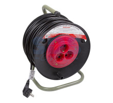 Удлинитель на катушке 50м (3 роз.) 3х1.0 с заземл. REXANT (Сделано в РОССИИ)