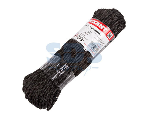 Шнур с сердечником 5мм 50м (черный)