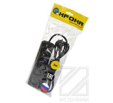 КРОНА РС-4 (У10-0001) 3м (ПВС 2Х0.75) черный BL1