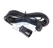 Удлинитель шнур 10м (1 роз.) 3х0.75 с заземлением черный REXANT (Сделано в РОССИИ)