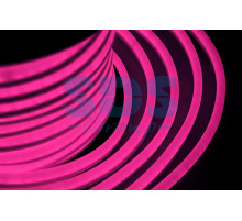 Гибкий неон светодиодный, постоянное свечение, розовый, оболочка розовая, 220В, бухта 50м NEON-NIGHT