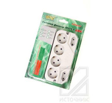 MOST COMPACT CRG-б 2м 6 розеток, белый BL1