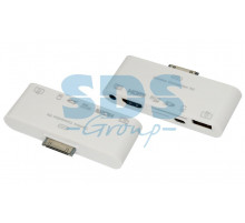 AV адаптер 6 в 1 для iPhone 4/4S на HDMI, USB, microSD, SD, 3.5 мм, microUSB
