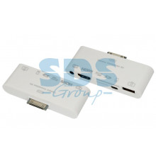 AV адаптер 6 в 1 для iPhone 4/4S на HDMI, USB, microSD, SD, 3.5 мм, microUSB