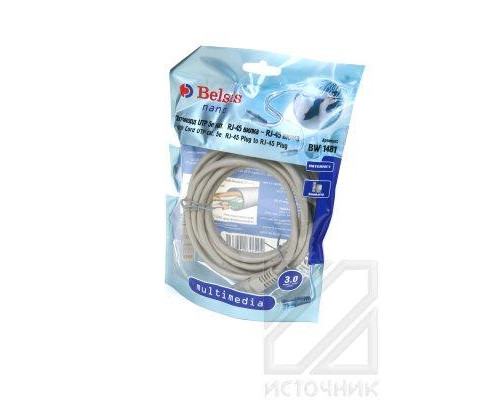 Belsis multimedia nano BW 1481 Патчкорд UTP 5E кат. RJ-45 вилка - RJ-45 вилка, 3м BL1