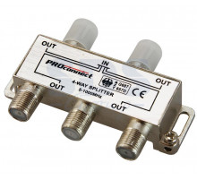 ДЕЛИТЕЛЬ ТВ х 4 под F разъём 5-1000 МГц PROCONNECT