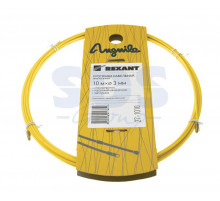 Протяжка кабельная (мини УЗК в бухте), 10м, стеклопруток, d=3мм, латунный наконечник, заглушка.