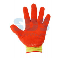 Перчатки хб с рельефным латексным нанесением