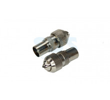 РАЗЪЁМ штекер TV без пайки Металл 