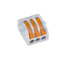 Универсальная многоразовая 3-проводная клемма (0,08-2,5 (4) мм²) 200шт.