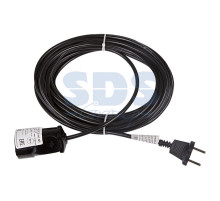 Удлинитель шнур 10м (1 роз.) 2х0.75 черный REXANT (Сделано в РОССИИ)