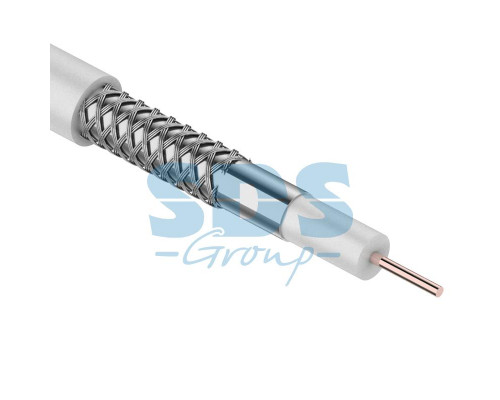 Кабель SAT 50 M, Cu/Al/CuSn, (64%), 75 Ом, 250м., белый CAVEL