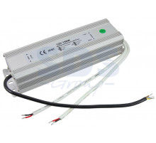 Источник питания 110-220V AC/12V DC, 12,5А, 150W с проводами, влагозащищенный (IP67)