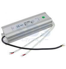 Источник питания 110-220V AC/12V DC, 12,5А, 150W с проводами, влагозащищенный (IP67)