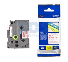 TZE252 ЛЕНТА 24MM КРАСНЫЙ НА БЕЛОМ