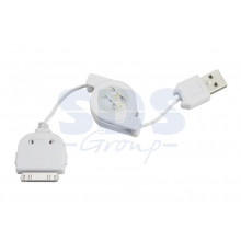 USB кабель - рулетка для iPhone 4 белый