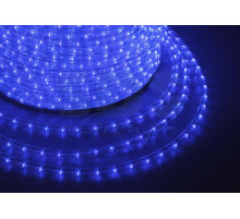 Дюралайт светодиодный, постоянное свечение(2W), синий, 220В, бухта 100м