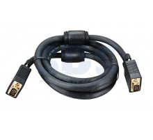Шнур VGA plug - VGA plug 1.8М gold с ферритами REXANT