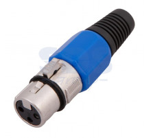 РАЗЪЕМ CANON гнездо XLR на шнур синий REXANT