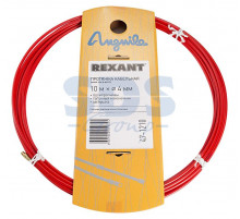 Протяжка кабельная (мини УЗК в бухте), 10м, стальная пластина + полипропилен, d=4мм, латунный наконечник, заглушка.