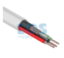 Кабель для видеонаблюдения КВОС-В + 4х0.5мм², 100м., белый REXANT