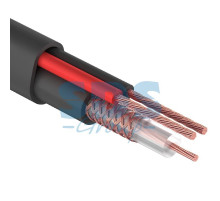 Кабель для видеонаблюдения КВК-П-2 + 2х0,50мм², 200м.. черный, OUTDOOR REXANT