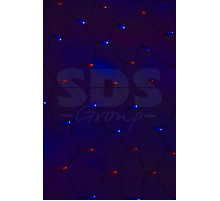 Гирлянда - сеть светодиодная 2 х 1,5м, свечение с динамикой, черный провод, белые/красные диоды NEON-NIGHT