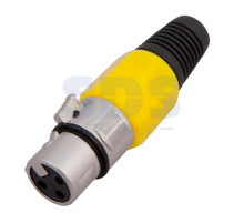 РАЗЪЕМ CANON гнездо XLR на шнур желтый REXANT