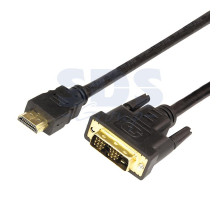Шнур HDMI - DVI-D gold 3М с фильтрами REXANT
