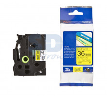 TZE661 ЛЕНТА 36MM ЧЕРНЫЙ НА ЖЕЛТОМ