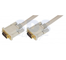 Шнур VGA plug - VGA plug 1.8М (серый) REXANT