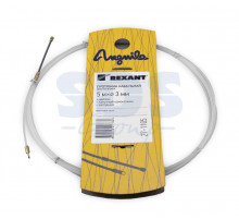 Протяжка кабельная (мини УЗК в бухте), 5м, нейлон, d=3мм, латунный наконечник, заглушка.